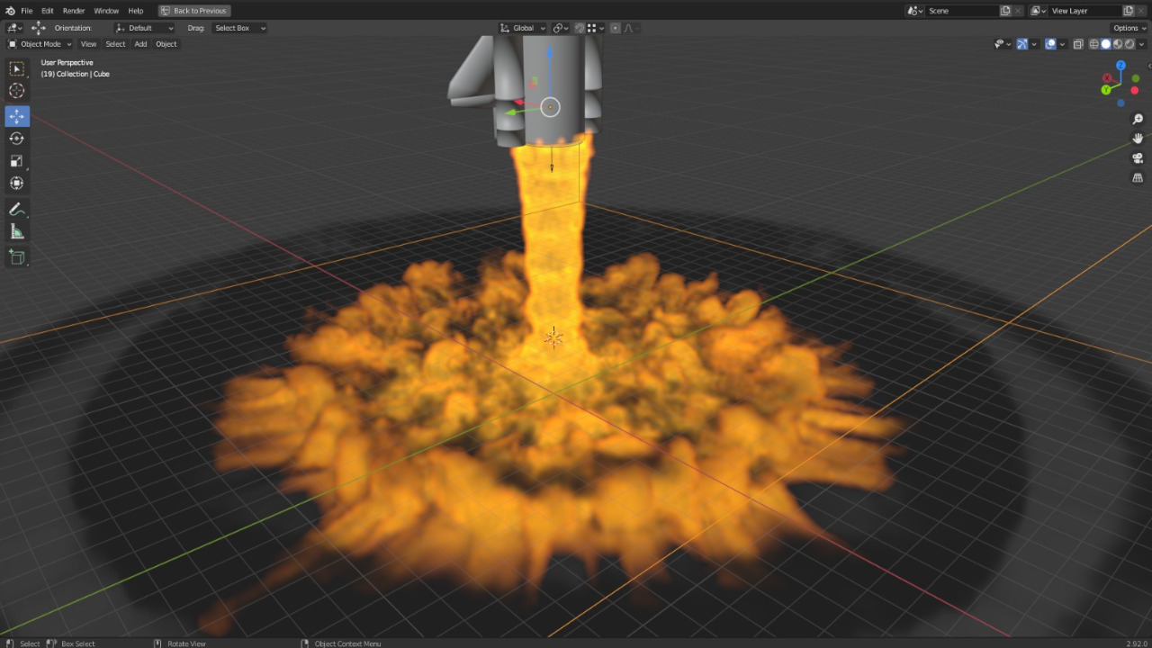 Tutorial Animate a Rocket Launch Fire & Smoke Simulation Tutorial