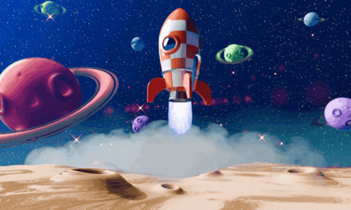 Blender Animation: Cartoon Rocket Adventure with Aliens